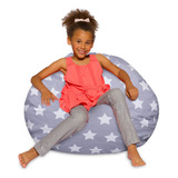 Posh Beanbags - Puf, Grande, Lavable A Mquina, Lona Con Estr