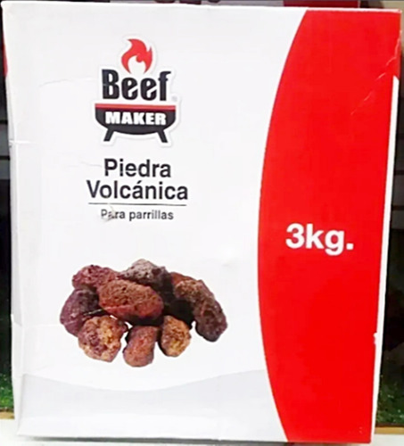 Piedra Volcánica 3 Kg Parrilla A Gas 
