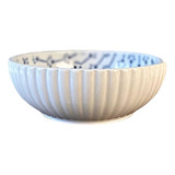 Bowl Cuenco De Ceramica Estilo Oriental | Blanco Y Azul