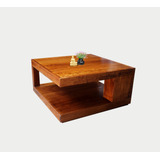 Mesa Lateral De Madera De Sala 70x70 Cm Minimalista Mesita