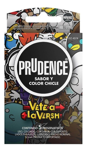 Preservativo Prudence Vete A La Versh, 1 Caja, 5 Unidades