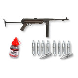 Marcadora Airsoft Co2 Legends Mp40 Bbs Y 10 Co2 .177 Xtr P