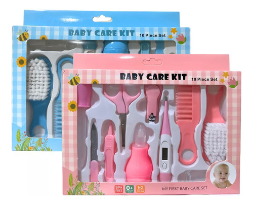 Kit Higiene Recém Nascido 10 Pçs Para Bebe Criança Infantil