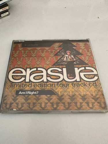 Erasure Am I Right? Limited Edition Four Track Cd 1991 Uk