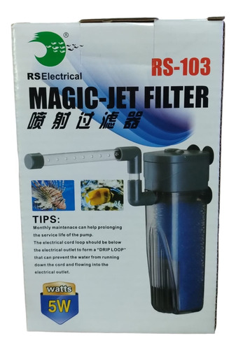 Filtro Interno Peces Rs 103 200l/h Pecera Acuario Aquabreed 