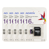 Kit 10 Memoria Micro Sd 16gb Adata Ausdh16guicl10-ra Mayoreo