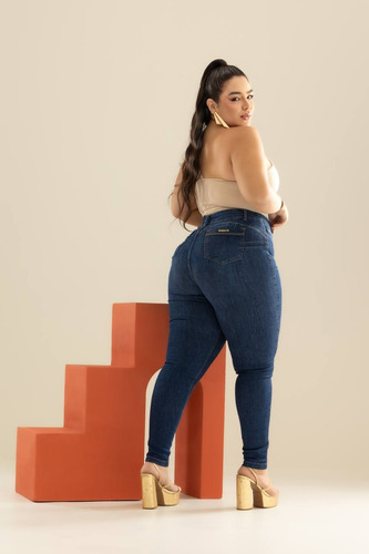 Calça Jeans Plus Modeladora Super Lipo Destroyed Mamacita
