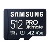 Samsung Pro Ultimate Microsd Memory Card + Adapter, 512gb