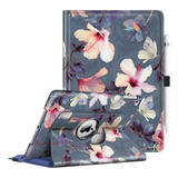 Fintie Funda Giratoria P/ iPad Air 2 6.º 5.ª Gen 9,7 Flores