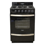 Cocina Whirlpool Wfn57di Multigas 56cm Negra Color Negro