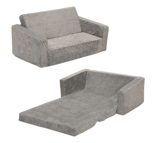 Sofa Abierto Para Niños, 2 En 1, Color Rosa O Gris