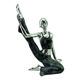 Mujer Posición Yoga Figura Meditación Relax Negro Zen Zn