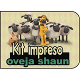 Oveja Shaun Kit Impreso Personalizado  P/10 Niños Cumpleaños
