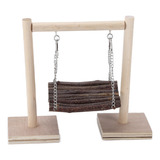 Cadena Colgante De Madera Ajustable Hamster Swing Para Color