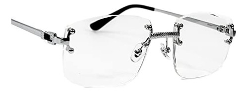 Lentes Cartier  Marco De Alambre De Metal Plateado Vintage C