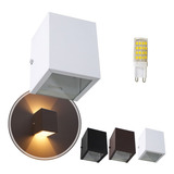 Arandela 2 Facho Efeito Parede Muro Externa + Led  5w St678