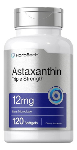 Astaxantina 12mg (120 Capsulas Blandas) Horbaach Hecho Usa Sabor S/n