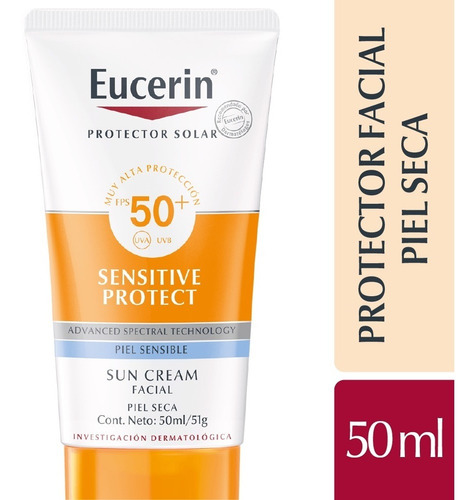 Eucerin Sun Protector Solar Fps 50 Crema Facial Pieles Secas