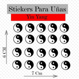 Stickers  Para Uñas Yin Yang Transparentes Decals Uñas