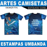 Estampas Sublimação Total Camisetas Umbanda Orixás Mockups