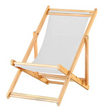 Cadeira Espreguiçadeira Dobrável Piscina Praia - S/b Branco