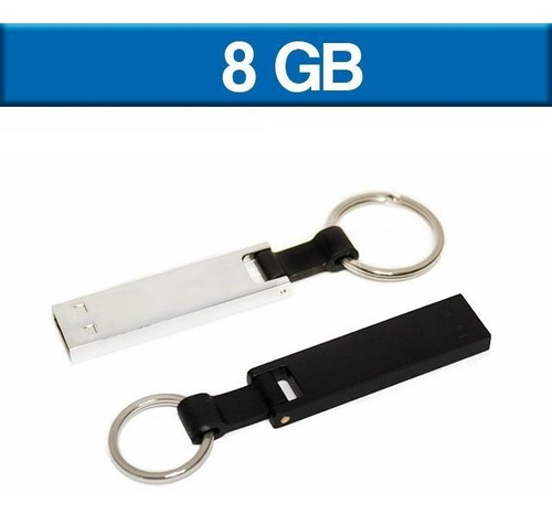 Usb Memoria 8gb Llavero Metálic Económica Logo 5pz Ut Usb106