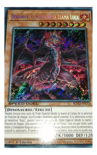 Dogoran El Kaiju De La Llama Loca Secret Yu-gi-oh! Original