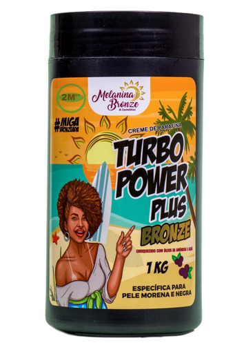 Melanina Bronze Turbo Power Plus Pele Morena E Negra