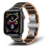 Correa Para Apple Watch Cerámica Y Acero Inoxidable De Lujo