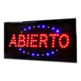 Cartel Led Abierto Para Comercio Color 220 V Luminoso 