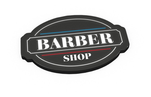 Letreiro Luminoso Barber Shop - Decoração Barbearia