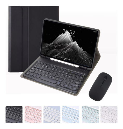 Capa Para Samsung Tab S9+ 12.4'' + Teclado De Redondas+mouse