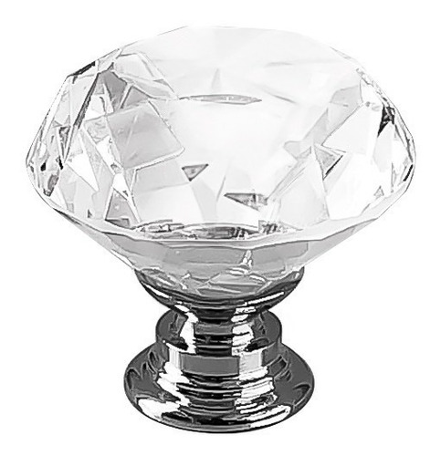 5 Piezas De Perillas De Cristal  30mm En Forma De Diamante