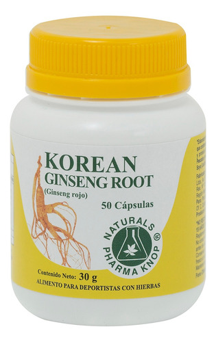 Ginseng Rojo Koreano 500 Mg X 50 