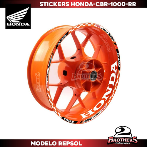 Calcomanías Stickers Rines Honda Repsol Cbr-1000-r Cbr-600-r