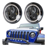 Faros Led Jeep Wrangler Jl Jt 2018-2024 Drl Ojo Angel Sunny