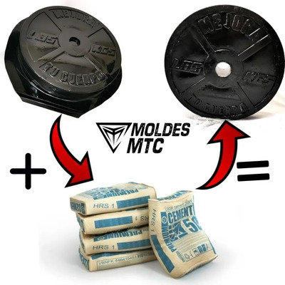 Molde Premium Kit Para Construir Discos Olímpicos De Cemento