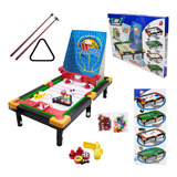 Kit Brinquedo Mini Mesa Multijogos Salão Infantil 5 Em 1