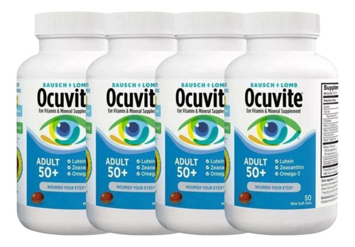 Combo X 4 Ocuvite Adult 50+ Salud Ocular 50 Capsulas