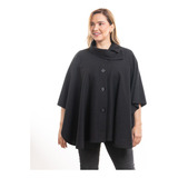 Poncho Ruana Capa Mujer Elegante. Rosita Negro