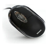 Mouse Optico Alambrico Para Pc Seisa | Led Rojo | 3 Botones Color Negro