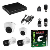 Kit Instalação 4 Câmeras Segurança Cabo + Conectores + Fonte
