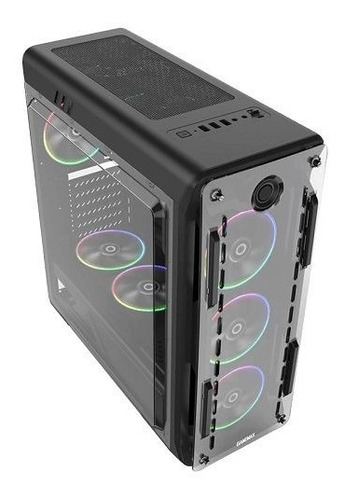 Gabinete Gamer Acrílico Lateral Frontal Com Coolers Fans Led