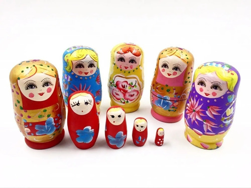 Muñeca Mamushka Muñeca Rusa Set De 5 Piezas Decoración Hogar