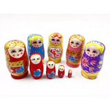 Muñeca Mamushka Muñeca Rusa Set De 5 Piezas Decoración Hogar