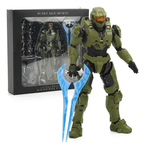 Figura Master Chief Jefe Maestro Halo Infinite Articulable