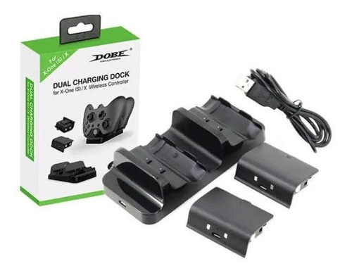 Carregador Dobe Controle Xbox One Dock + 2 Bateria 300mah