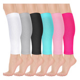 6 Pares De Medias De Compresion De Pantorrilla Para Mujer, S