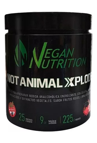 Not Animal Xplode Vegan Nutrition 225grs Pre-entreno