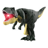 El Dinosaurio Tyrannosaurus Rex Se Balancea Con Luz Y Sonido